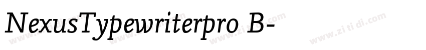 NexusTypewriterpro B字体转换